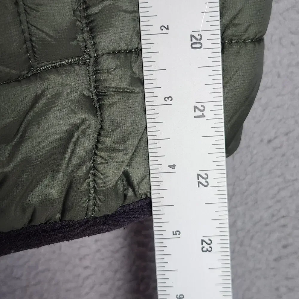 Eddie Bauer Jacket Boys Large Green Black Reversible Camo Hooded Puffer Coat